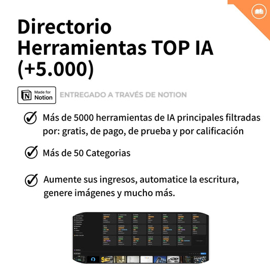 + 5000 Herramientas de IA de Primer Nivel - Rey Del Prompt