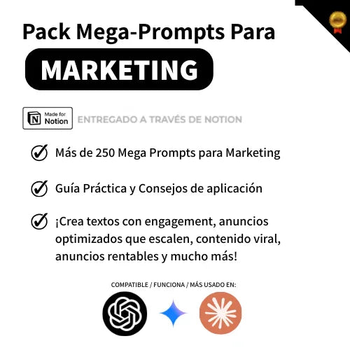 Pack Mega-Prompts Para Marketing - Rey Del Prompt