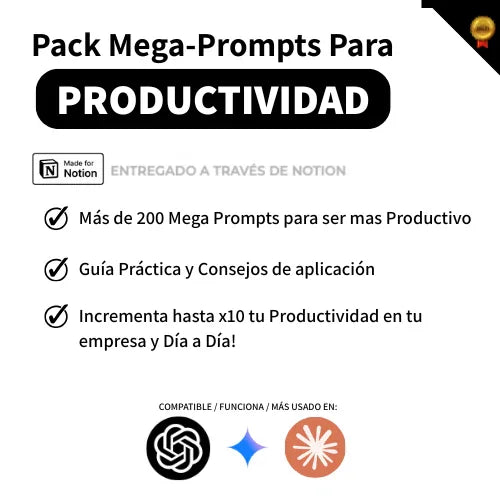 Pack Mega-Prompts Para Productividad - Rey Del Prompt
