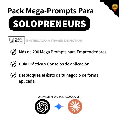 Pack Mega-Prompts Para SoloPreneurs - Rey Del Prompt