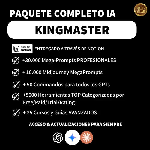 Paquete Completo KINGMASTER - Rey Del Prompt